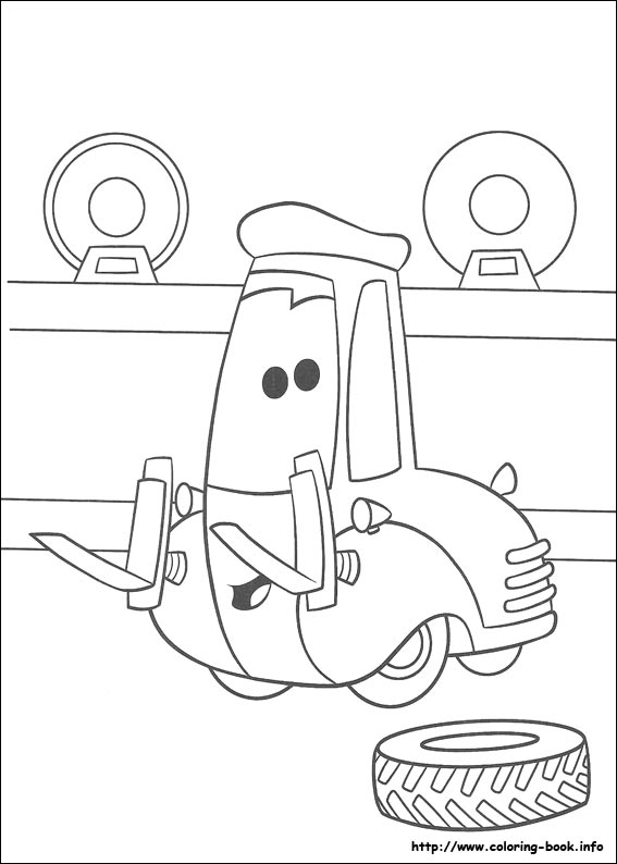 Plansa de colorat cu Cars pixar 27 154